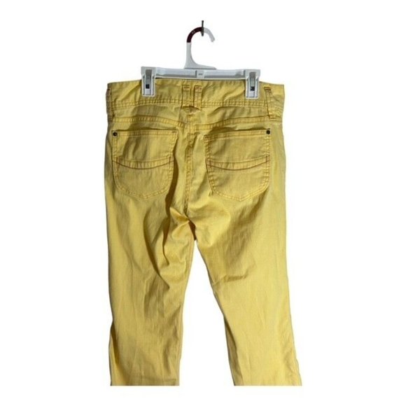 Gap Cropped Jeans Women's Size 6 Yellow Mid Rise Stretch - Picture 5 of 8